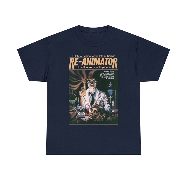 Unisex Re-Animator Movie T-Shirt, 80s Horror Film Shirt image 4