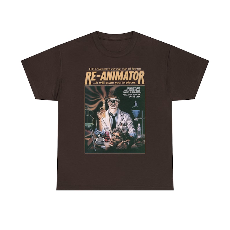 Unisex Re-Animator Movie T-Shirt, 80s Horror Film Shirt image 6