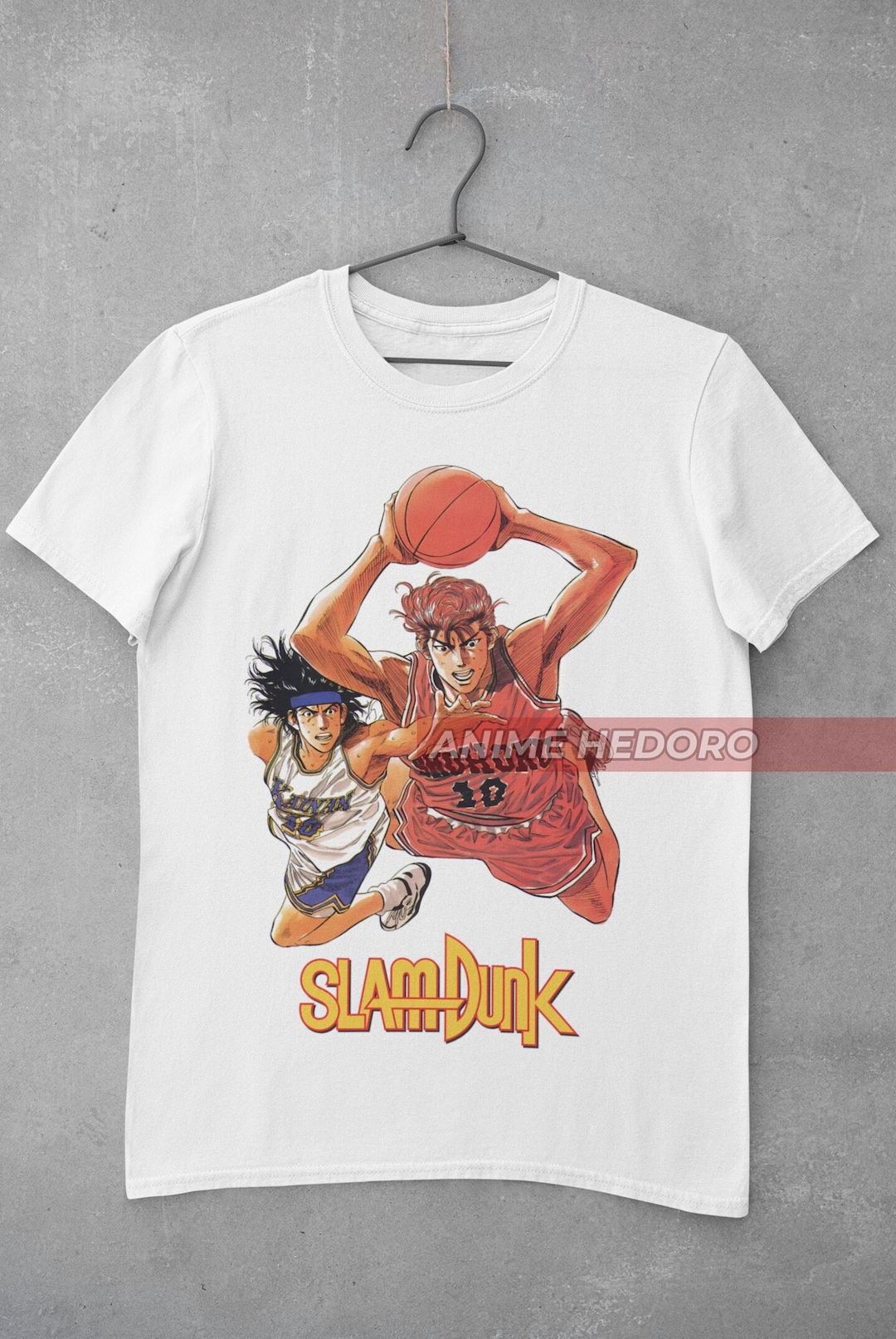 SLAM DUNK　tシャツ Unisex Slam Dunk 90s Anime Sakuragi Hanamichi T-shirt, Vintage