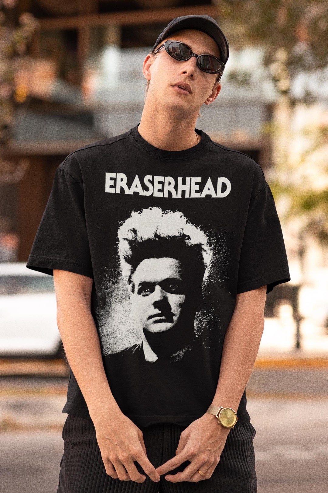 ユニセックス イレイザーヘッド映画Tシャツ、デヴィッド・リンチ映画