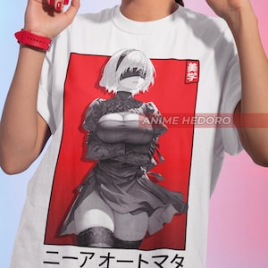 Unisex Nier 2B Gaming Anime T-Shirt, Videogame Waifu Shirt