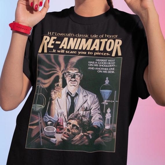 Unisex Re-Animator Movie T-Shirt, 80s Horror Film Shirt