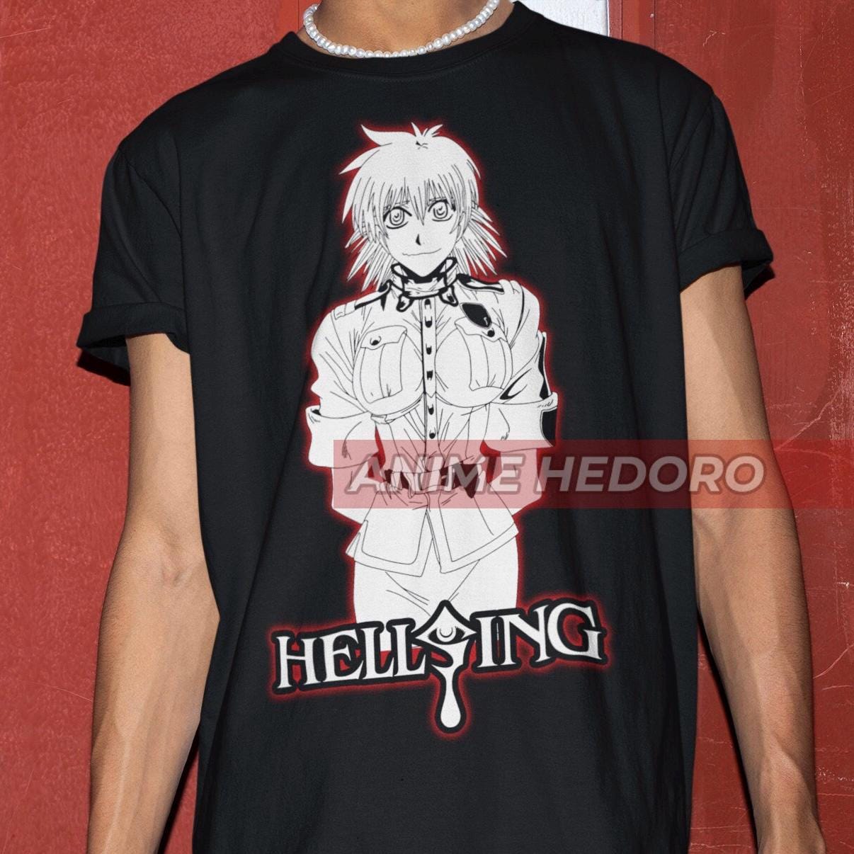 Unisex Hellsing Ultimate Seras Victoria Anime T-shirt, Manga Waifu