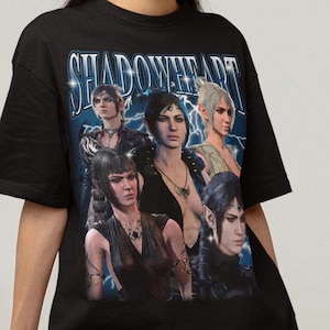 Half-Elf Cleric of Shar Gaming T-Shirt, Videogame Bootleg Waifu Shirt
