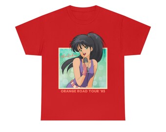 ユニセックスきまぐれオレンジロード 鮎川まどかレトロアニメTシャツ