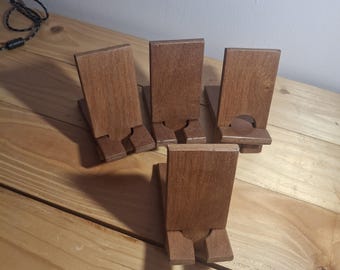Support pour téléphone en bois sapelli