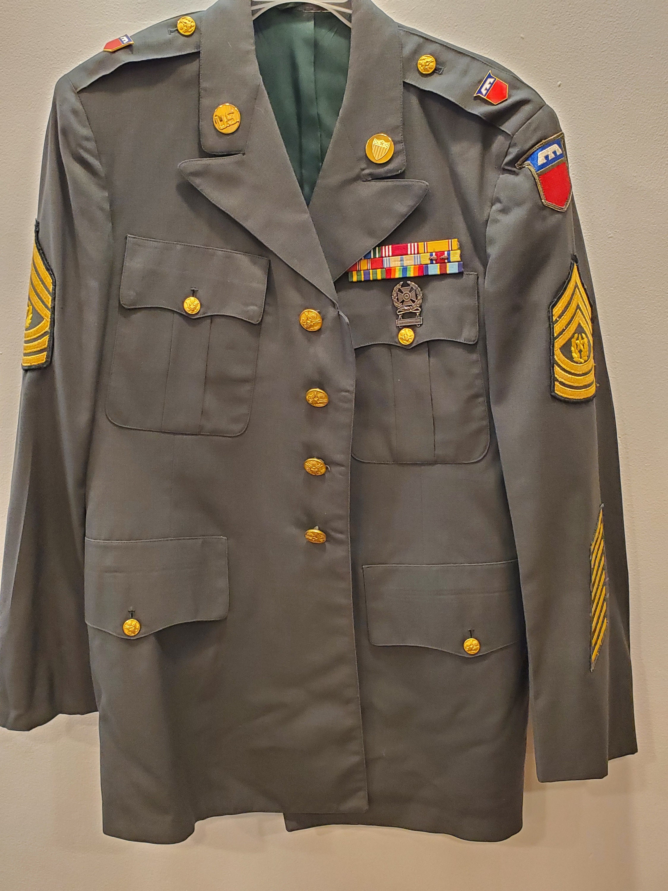 Original Vietnam Era 1967 Green Full Uniform Master Sgt. Command 79th ...