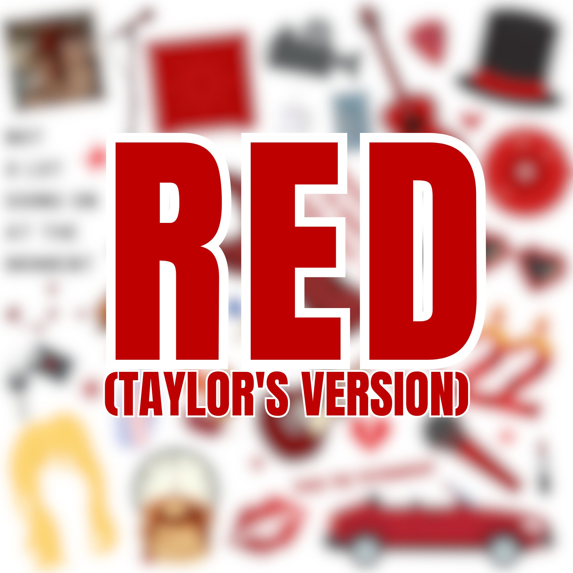 RED TV Taylor Swift Eras Aesthetic Decals PNG Etsy