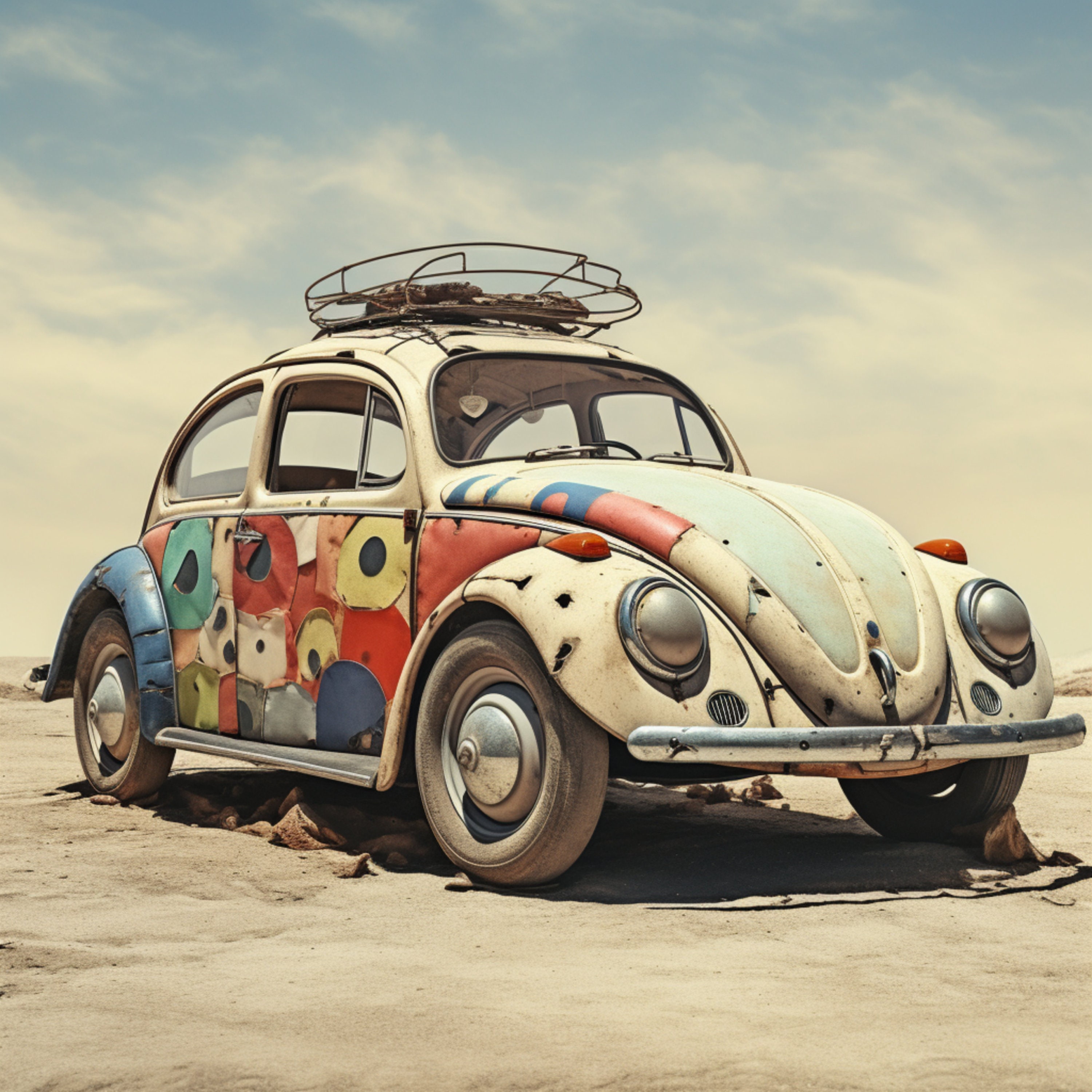 Vintage VW Beetle Wall Art Digital Download Etsy