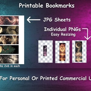 Fantasy Trees With Hearts Printable Bookmarks Bundle, Set of 20 PNG/JPG ...