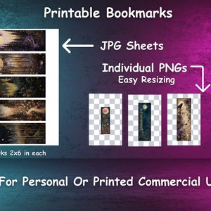 Fantasy Spruce Forest Printable Bookmarks Bundle, Set of 20 PNG/JPG ...