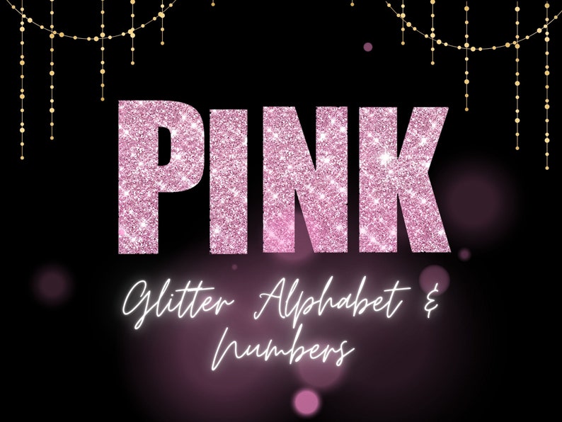 Pink Glitter Letters, Sparkle Clip Art, Letters Alphabet Numbers