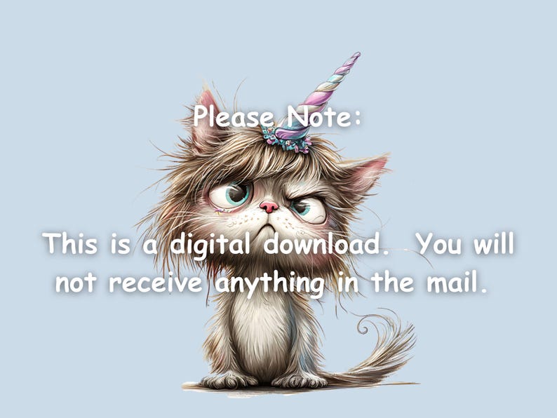 Roliga katter clipart-paket: 35 udda PNG-illustrationer (digital nedladdning) bild 5