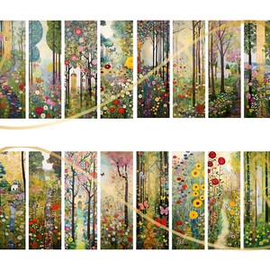 Art Nouveau Landscape Printable Bookmarks Bundle, Set of 20 PNG/JPG ...