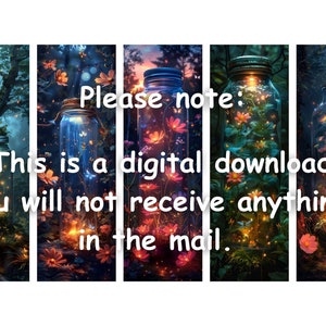 Firefly Jar Printable Bookmarks: Magical Fairy Fantasy (digital ...