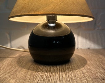 Ikea Vintage schwarze Tischlampe Nachttischlampe