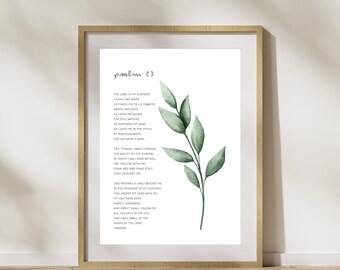 Bible Verse Print Minimalist, Psalm 23 Scripture Wall Art, The Lord Is My Shepherd Christian Wall Art, Home Decor, Digital Download