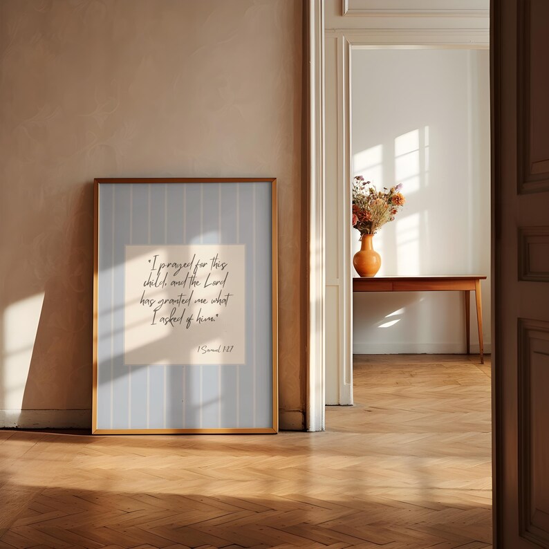 Printable Christian nursery decor for boys room with farmhouse vintage aesthetic.