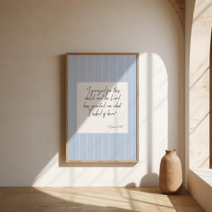 Vintage nursery printable for baby boys with meaningful Christian scripture design.
