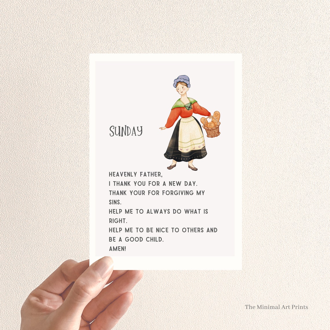 Printable Prayer Cards for Kids, Daily Prayer Cards, Catholic Prayer Cards, Religious Printable ...