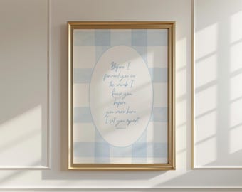 Jeremiah 1:5, Before I Formed You In The Womb, Christian Boy Nursery Art, Kids Bible Verse Print, Blue Nursery Print, Vintage Nursery Art