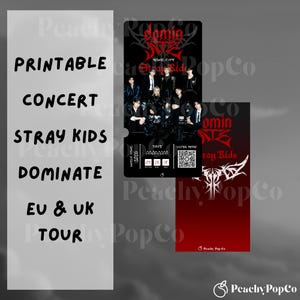 Stray Kids dominATE Tour Souvenir Ticket Printable