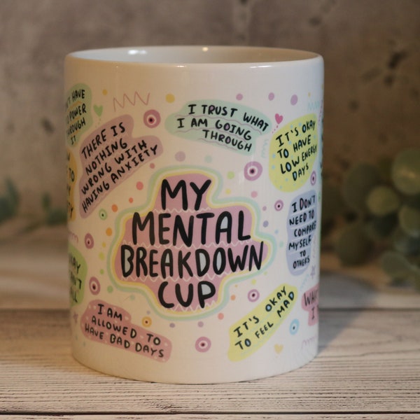 Coffee cup My mental breakdown coffee mug ceramic cup tea cup gift best friend dishwasher safe 11oz