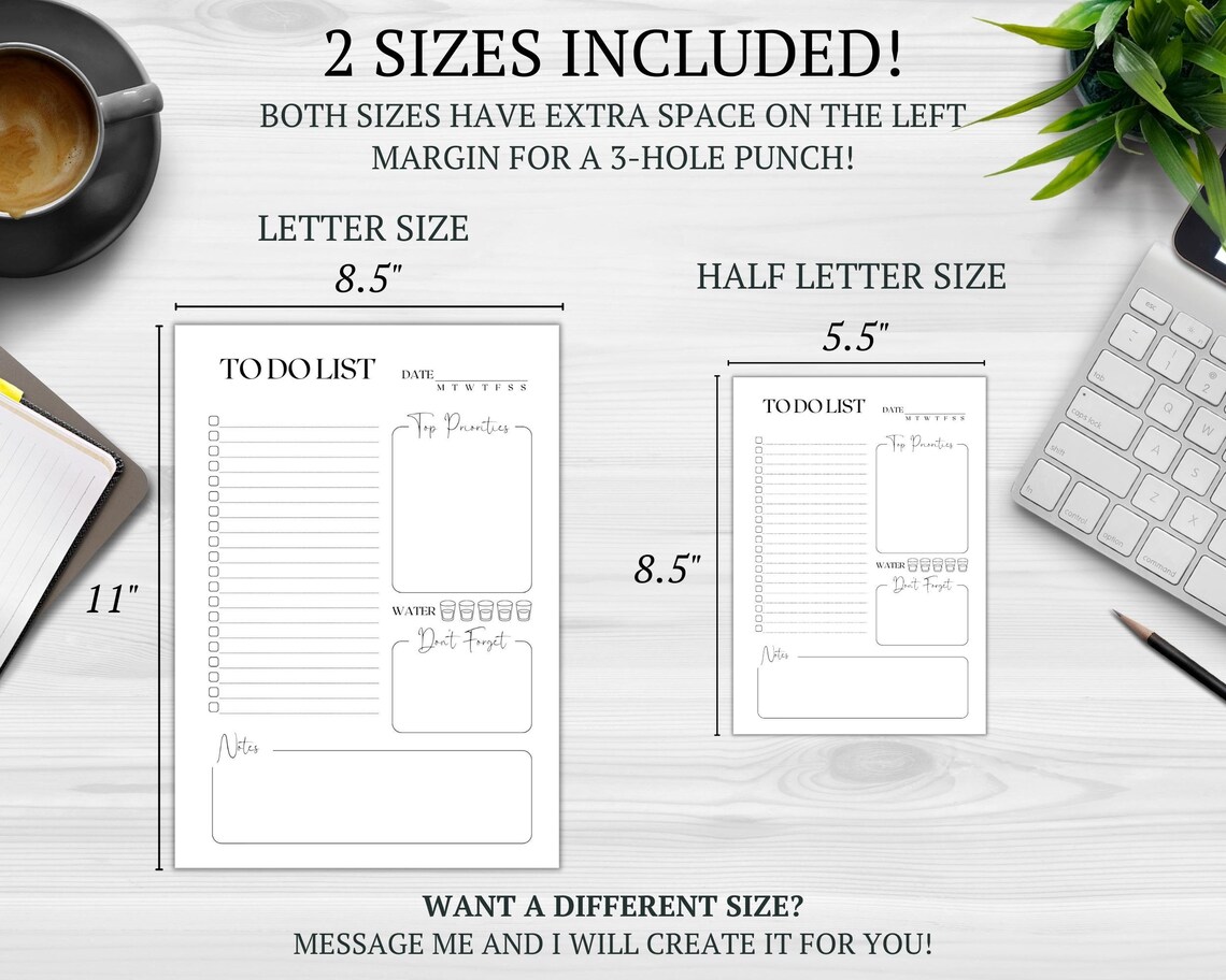 Daily to Do List Printable, Daily/weekly Planner Printable, PDF to Do ...