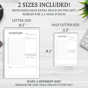 Daily to Do List Printable, Daily/weekly Planner Printable, PDF to Do ...