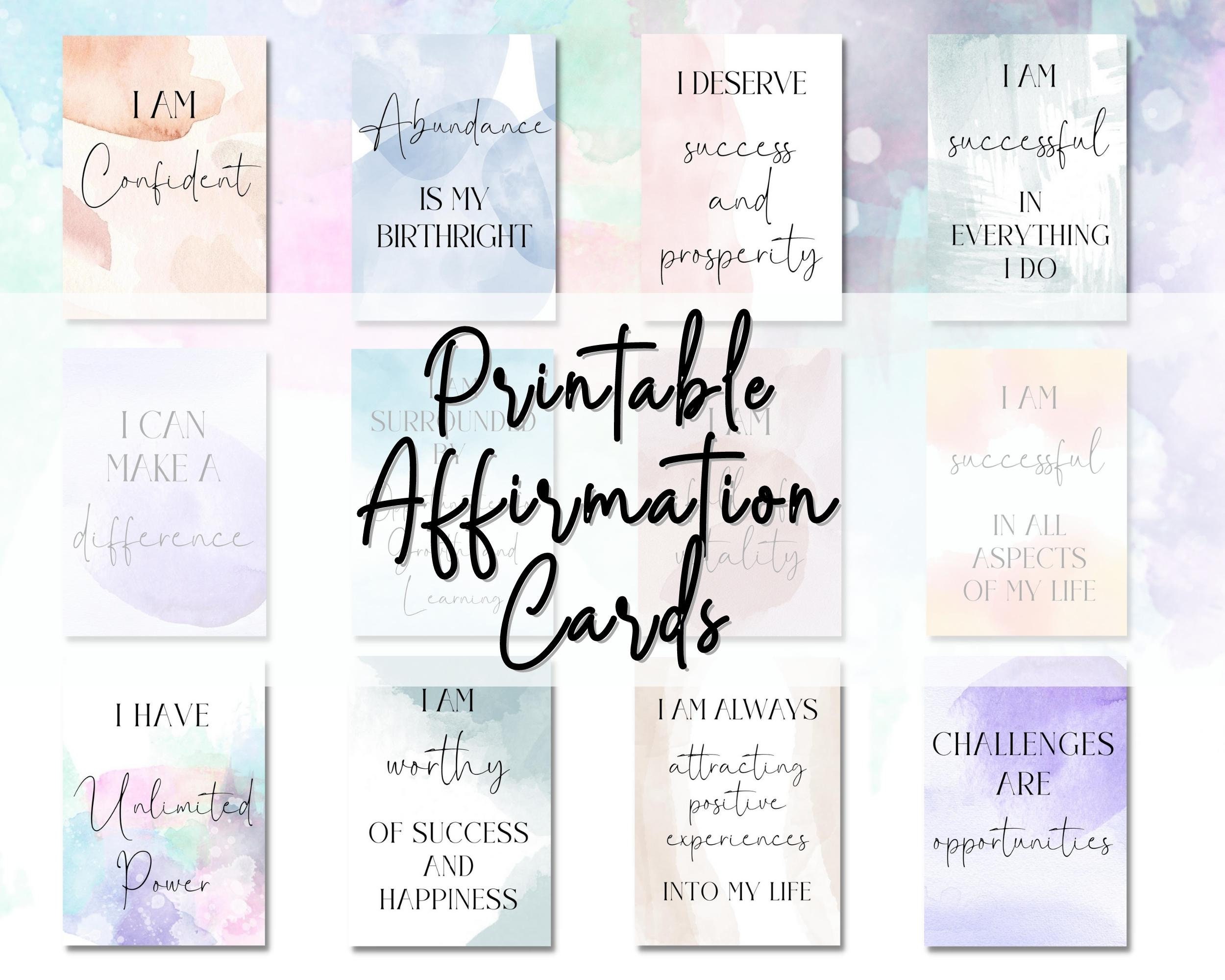 44 Printable Positive Affirmation Cards, Well-being Affirmation Cards, Manifestation Cards ...