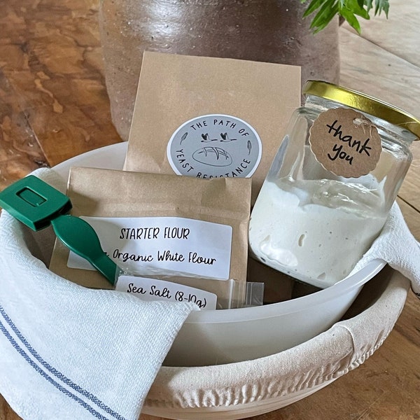 Complete Organic Sourdough Starter/Start up kit bundle, dehydrated or live starter. Gift Set, Gift Ideas, Easter Gift