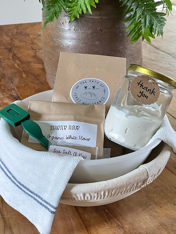 Organic Sourdough Starter Kit, Live or Dehydrated, Baking Bundle, Mothers day gift, Valentines gift