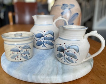 Vintage Toy China Tea Set, 17 Pieces, Teapot, Cream and