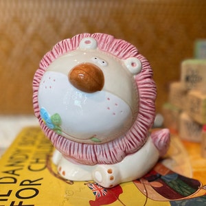 Vintage Lion Coin Bank, Adorable Baby Gift, Nursery Decor
