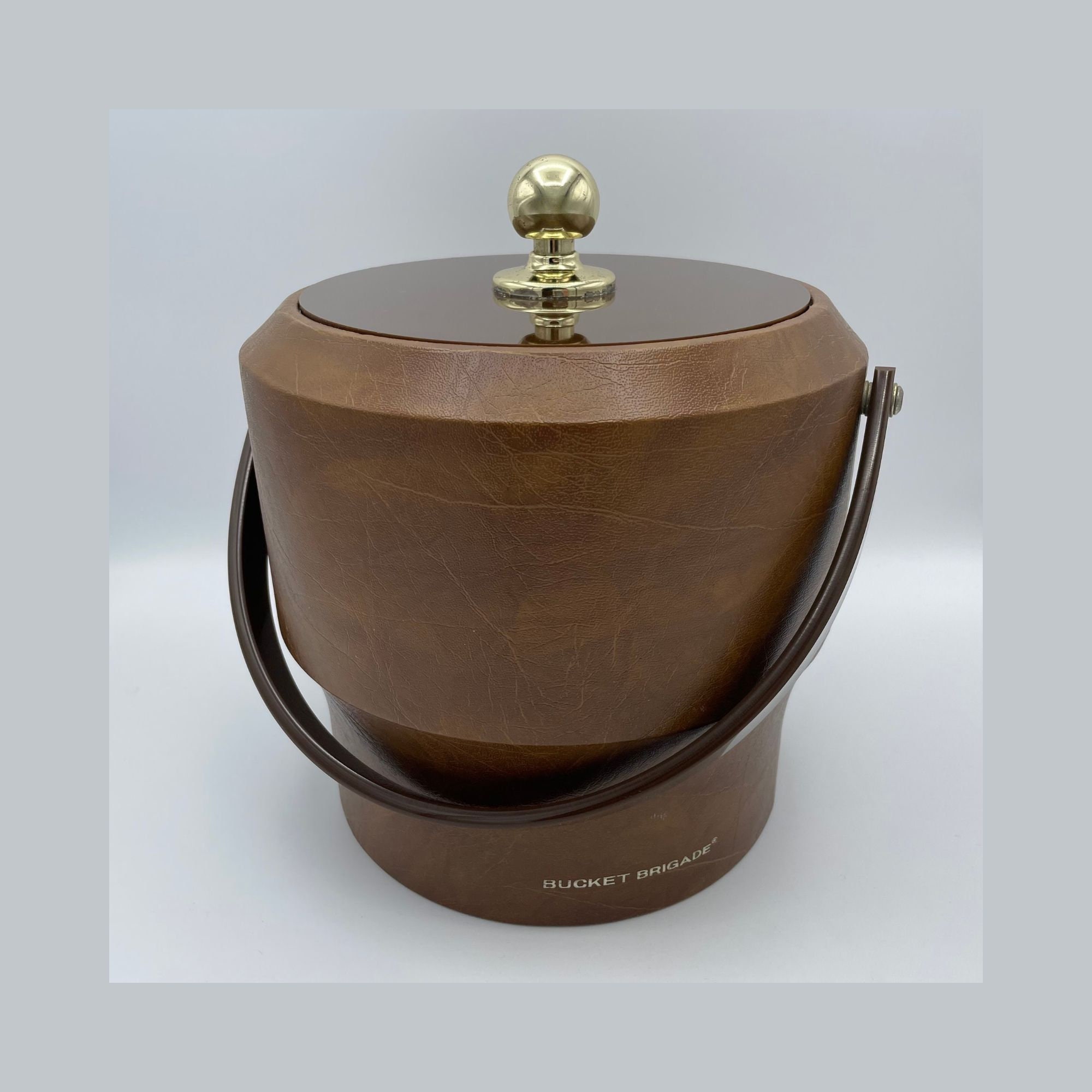 Vintage MCM Blue Ice Bucket by Morgan & Company Bucket