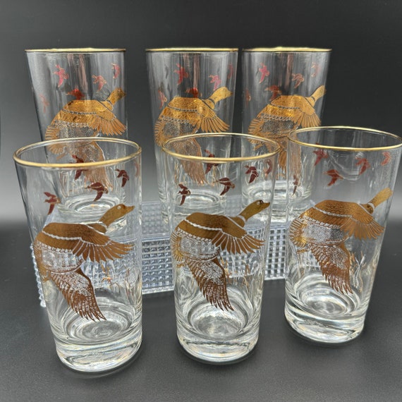 ALINK Lot De 4 Verres Côtelés Avec Pailles En Verre - Verres à