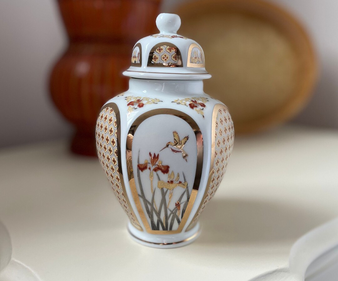 Vintage Hummingbird Ginger Jar From Japan Small Size With Etsy