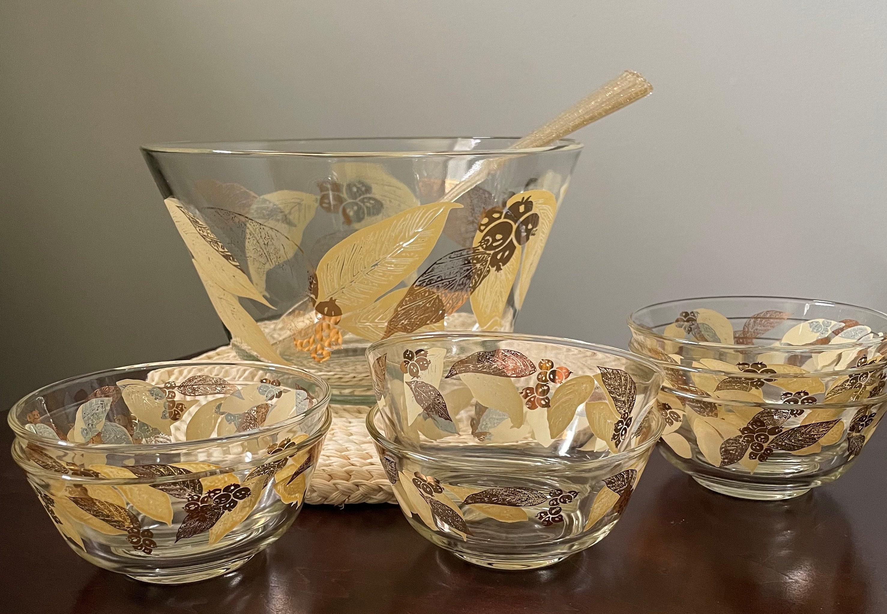 Vintage Salad Bowl Set Large Bowl With Seven Small Bowls and Etsy