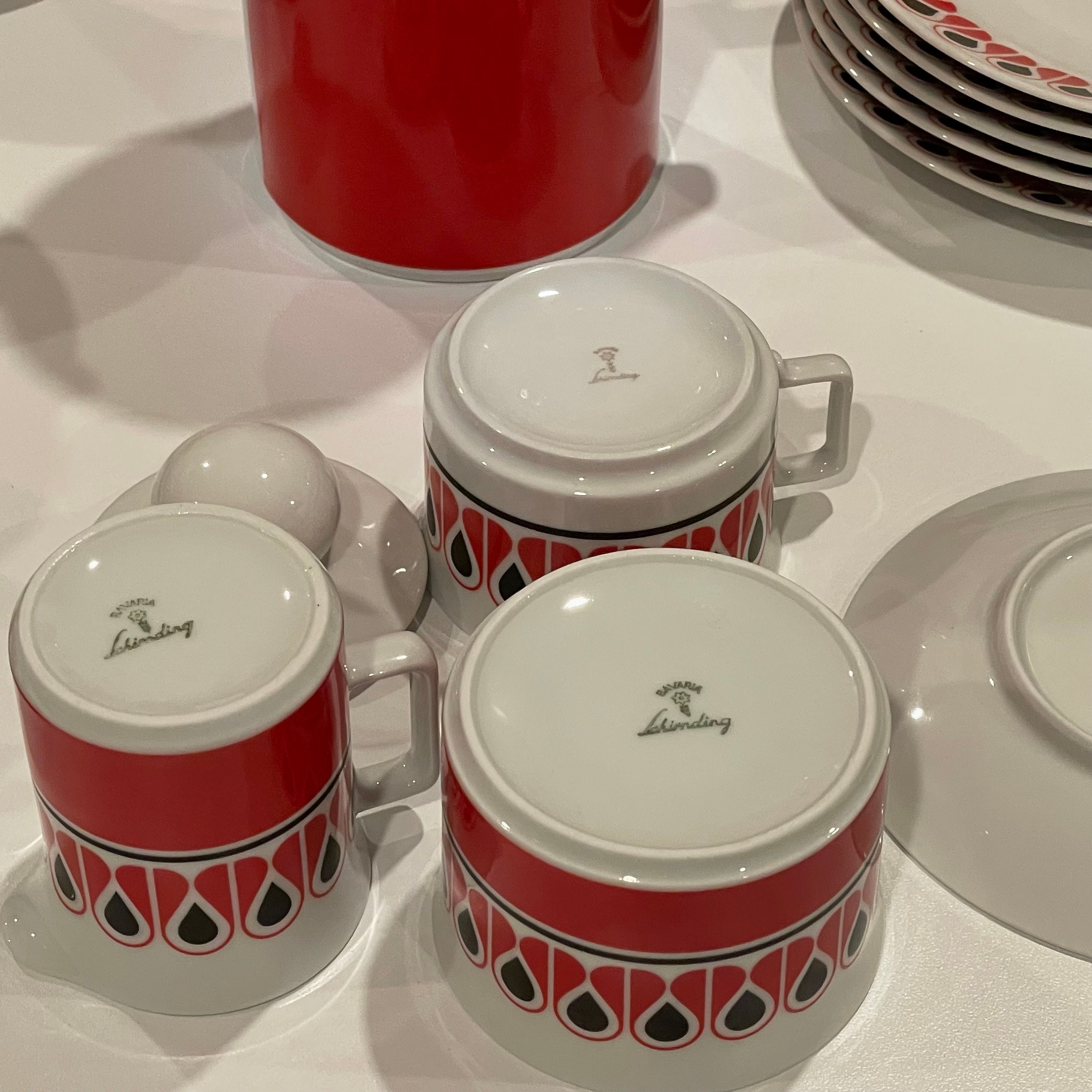 Vintage 20-piece Schirnding Bavaria Luncheon Set for 6, Danish