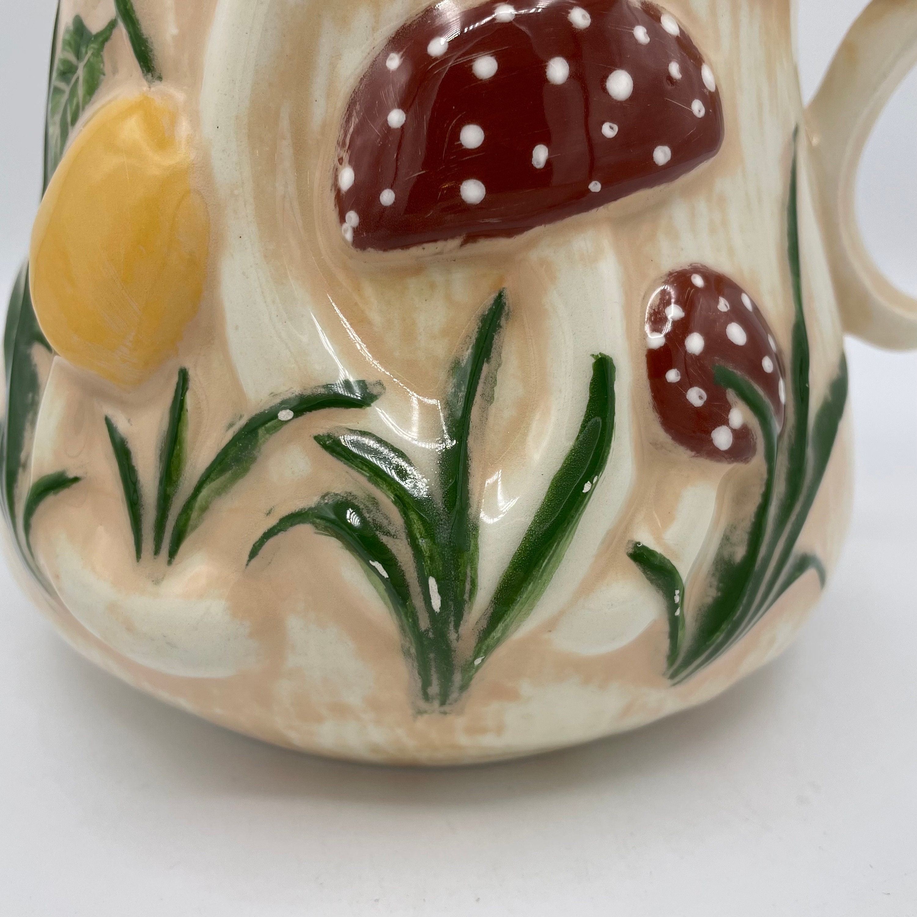 Vintage Mushroom Tall Coffee Pot, Tea Pot, Arnel's, Merry