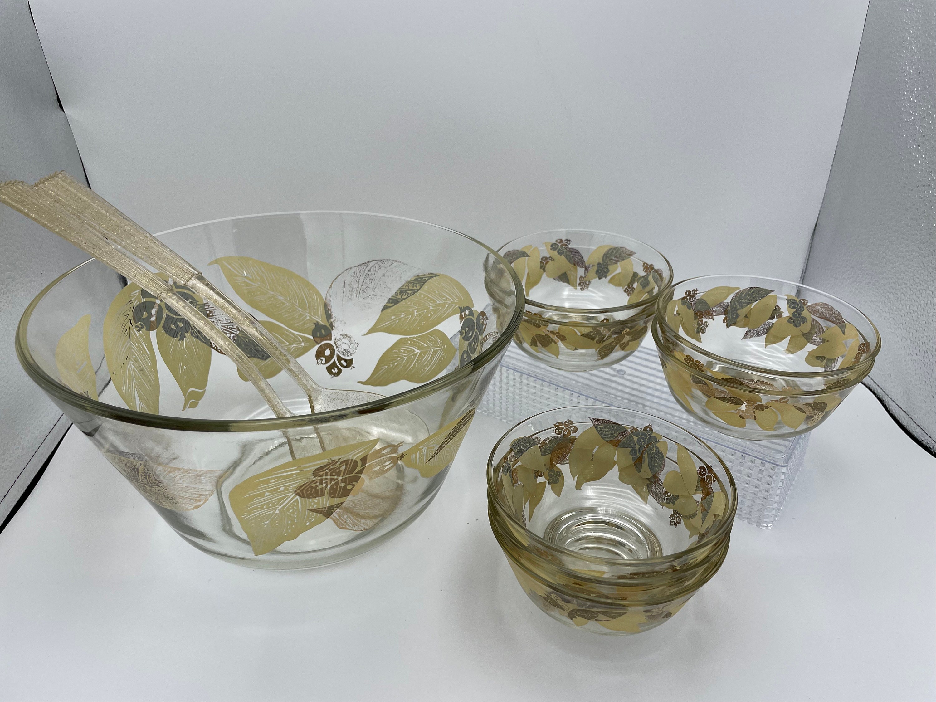 Vintage Salad Bowl Set Large Bowl With Seven Small Bowls and Etsy