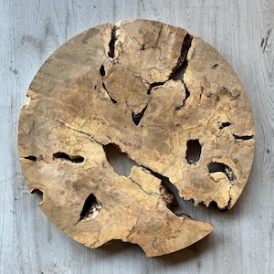Olive Wood Slab for DIY Art, 24&quot;x24&quot;x1.2&quot; Epoxy Resin Wood, Raw Edge Wood, Live Edge Wood Slab, Tree Slice