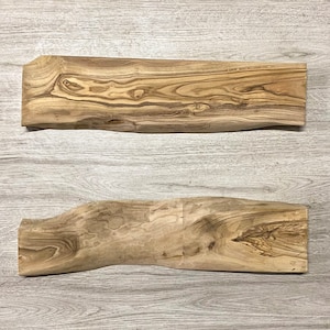 Live Edge Wood Slab, 17&quot; Olive Wood Slab, Epoxy Resin Wood, Raw Wood