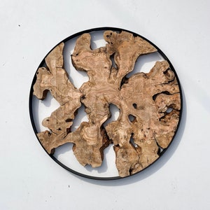 24&quot; Olive Wood Live Edge Slab: Epoxy Resin Wood Slice
