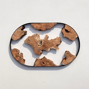 Ellipsenförmiges Rechteck Olivenholzstücke für Harz, Live Edge Holzstücke, Holz für Epoxy, Naturholzstücke