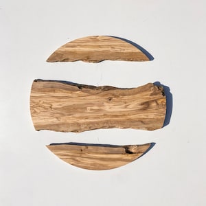 Live Edge Olive Wood Slab with Metal Frame: DIY Wood Art