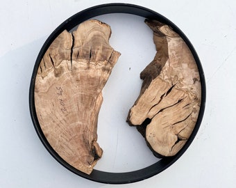 Olive Wood Slab with Metal Frame: Live Edge Epoxy Art Supplies