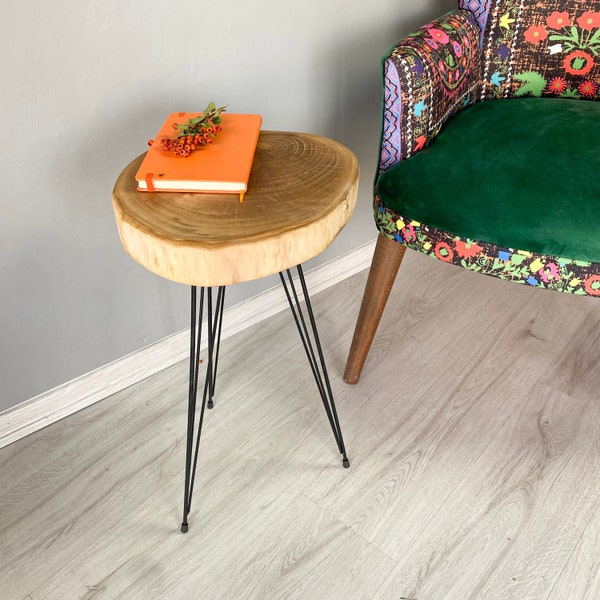 Wood Side Table Etsy