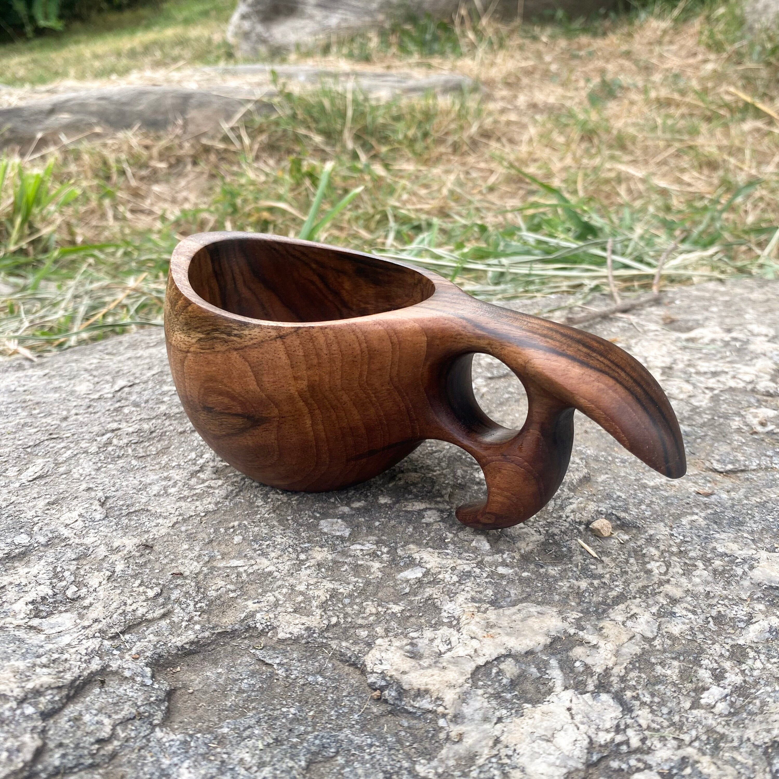 Handmade wooden kuksa, Handcarved wooden mug, Wooden coffee - Inspire Uplift