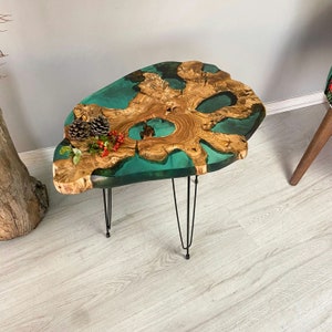 Made to Order Epoxy Olive Wood Coffee Table, Live Edge Coffee Table, Housewarming Gift First Home